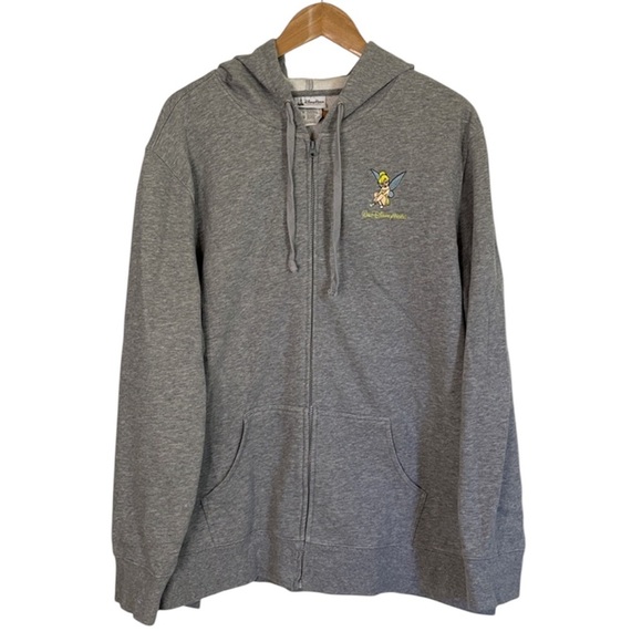 Disney Parks Tinkerbell Embroidered Gray Full Zip Hoodie Size 3X - Picture 8 of 8